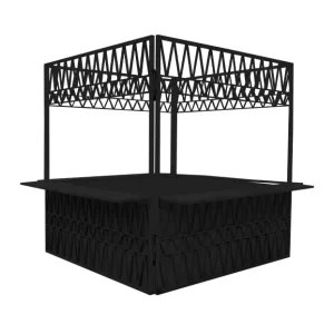 Puesto metálico zigzag