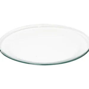 Platos base de vidrio transparente